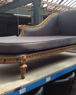 Chaise Longue Gold/Grey